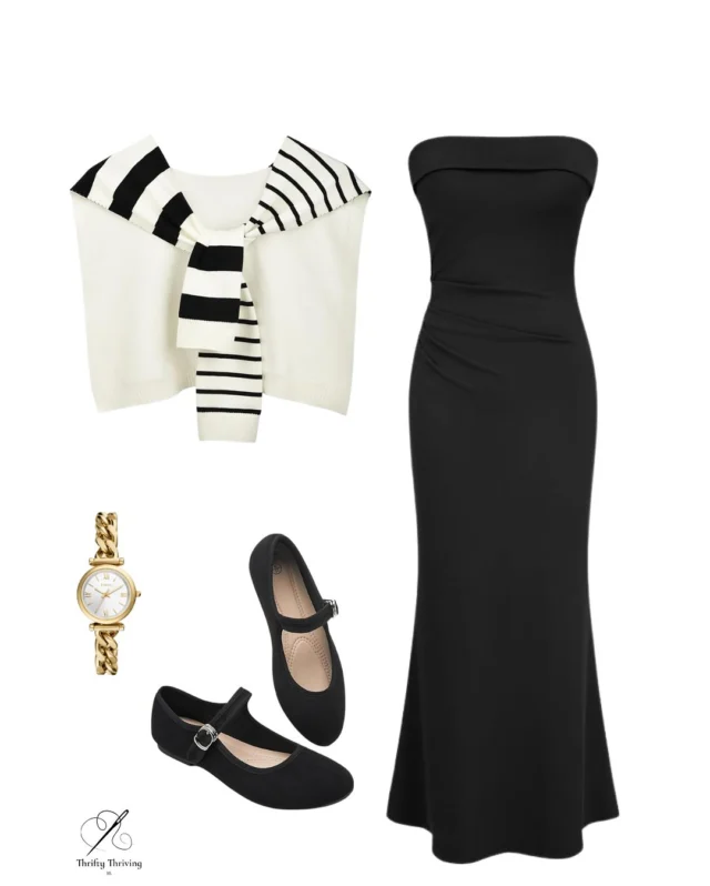 Outfit of the day. One LBD styled in two ways! 🖤🖤🖤 #blackdressoutfit #affordablefashion #amazonoutfitinspo